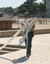 Un Guardia Civil retira el cordn de seguridad EFE