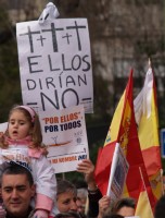 Manifestantes esta tarde en Madrid. (FDV)