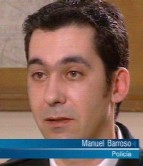El agente Barroso, en imagen de Telemadrid.