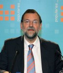 Mariano Rajoy, en la sede de Gnova.