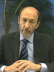 Alfredo Prez Rubalcaba. Ministro del Interior.