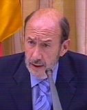 Alfredo Prez Rubalcaba, ministro del Interior.