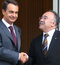 Rodrguez Zapatero y Carod en La Moncloa.