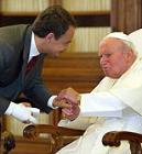 Imagen de archivo de Zapatero con el Papa.