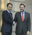 Zapatero y Rajoy en Moncloa.