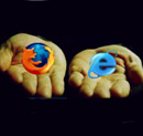 Batalla entre Firefox y Explorer.
